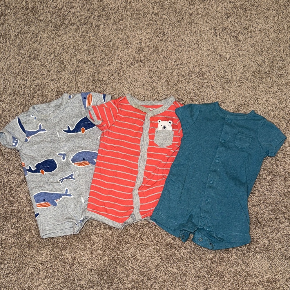 Carter's Soft Gray Infant Romper